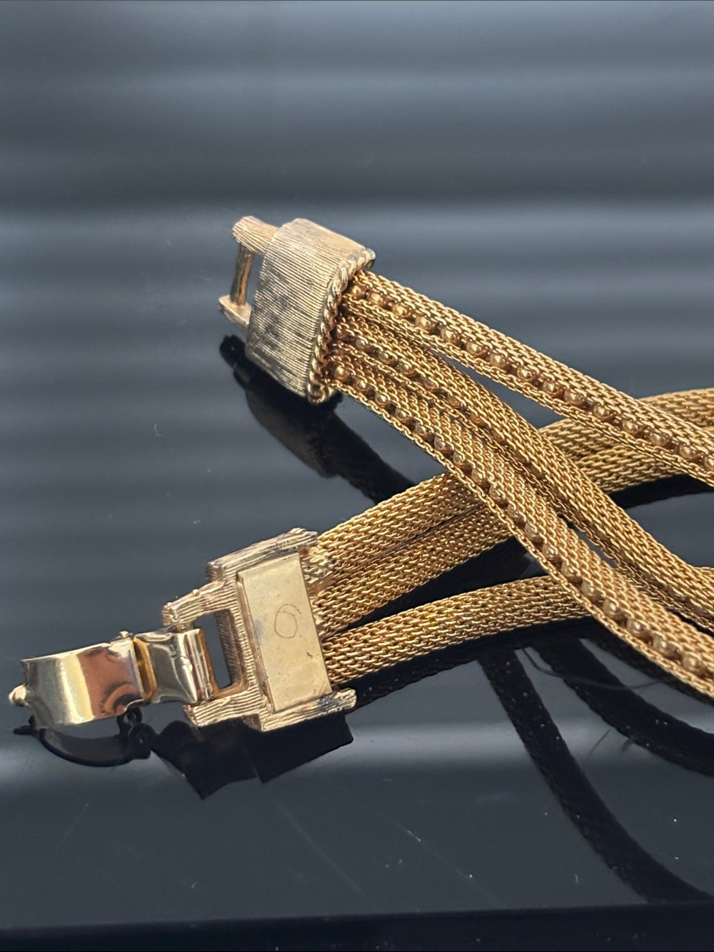 Gold-Tone Triple-Mesh Bracelet - Picture 13 of 15